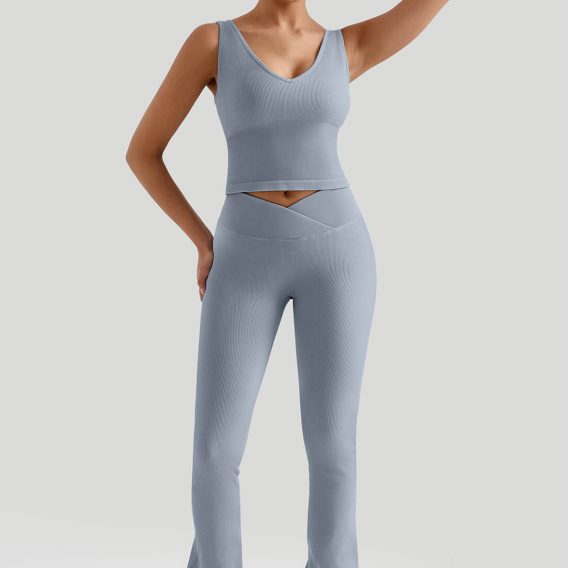 Tummy Control V Waist Flared Leg Set